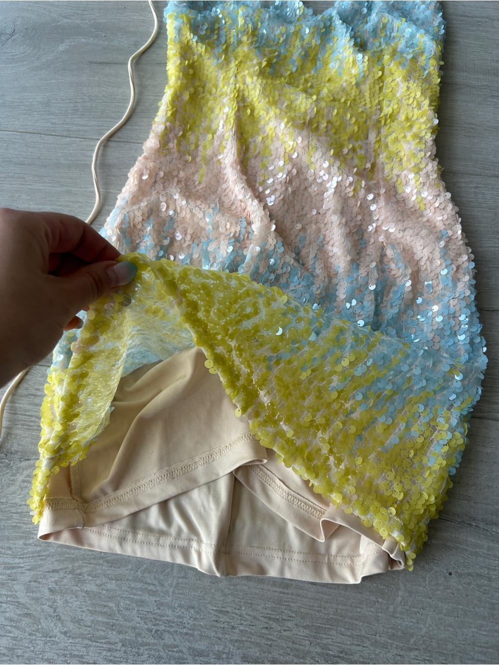 SUPERDOWN Taylor Sequin Mini Dress in Pink Multi - Picture 12 of 14